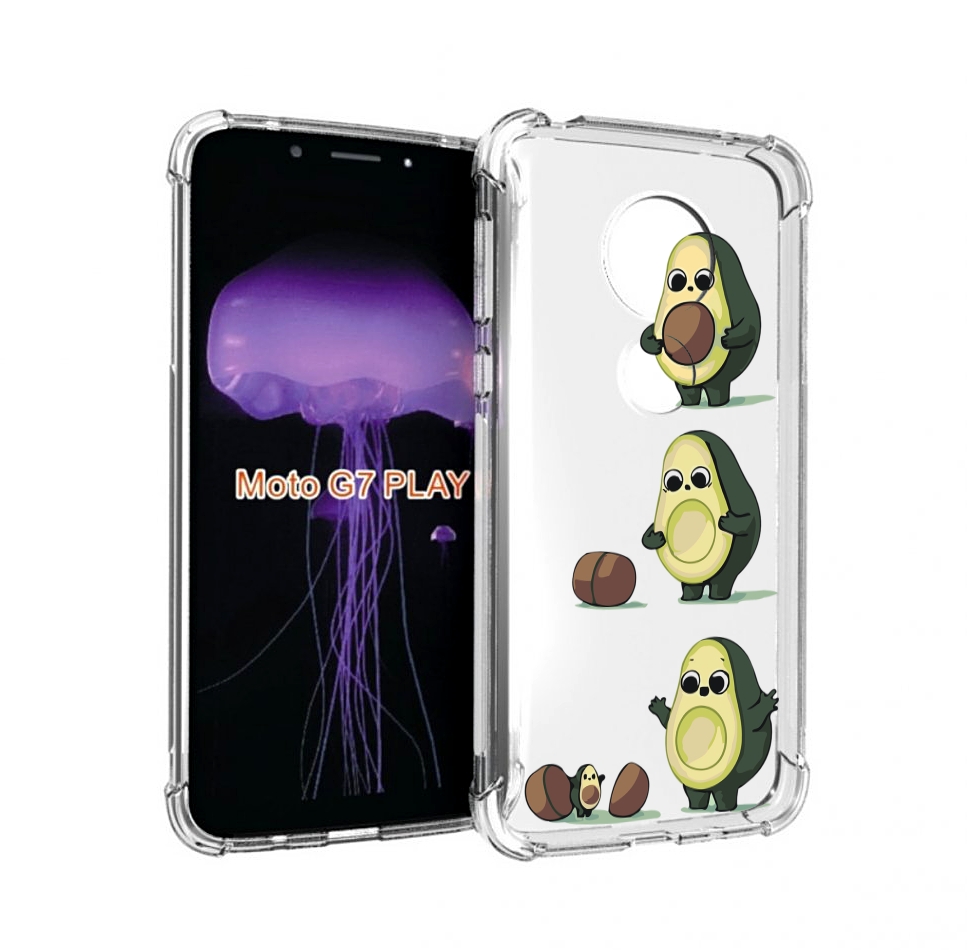 

Чехол MyPads авокадо-с-малышом для Motorola Moto G7 Play, Прозрачный, Tocco
