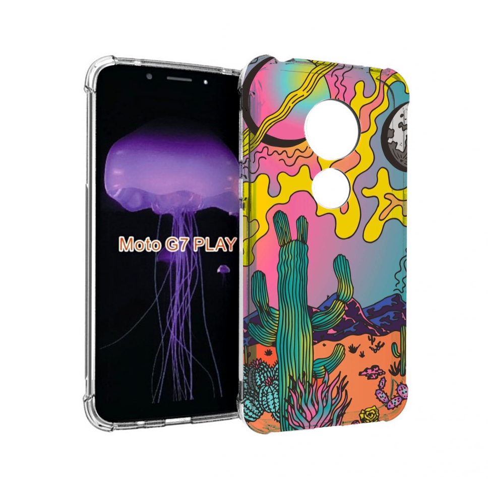 

Чехол MyPads акварельные рисунки для Motorola Moto G7 Play, Прозрачный, Tocco