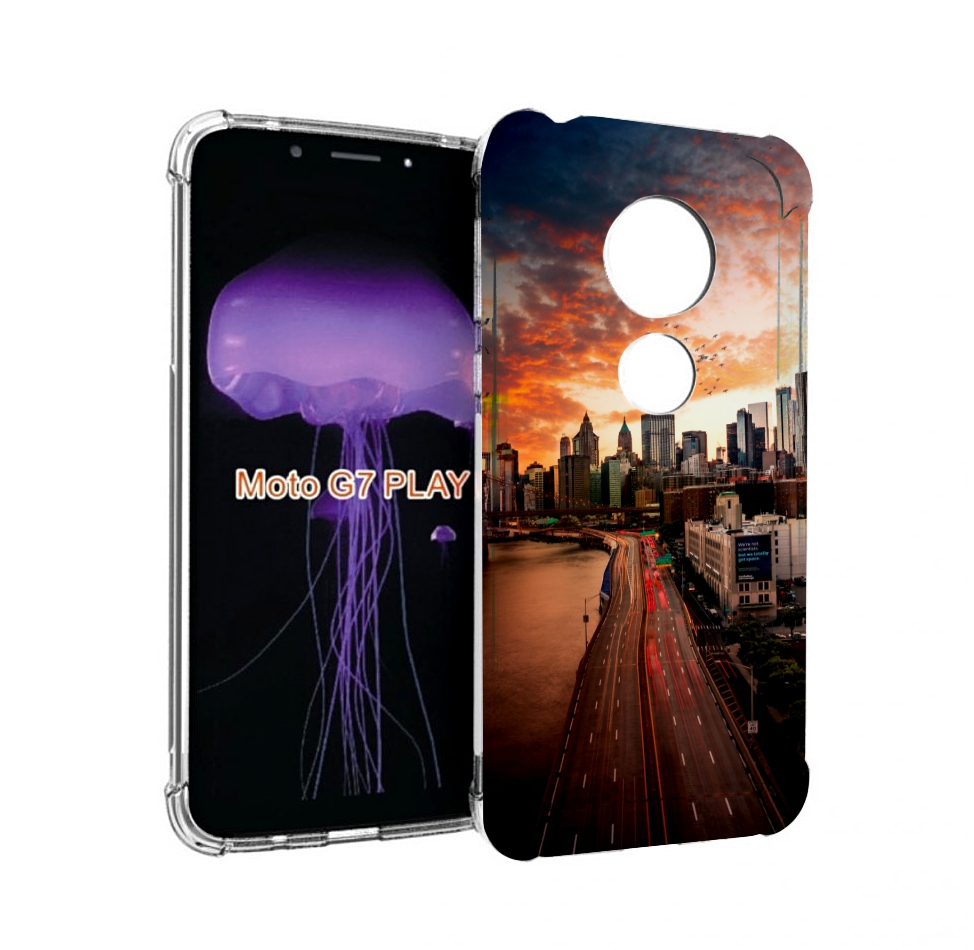 

Чехол MyPads американский город фото для Motorola Moto G7 Play, Прозрачный, Tocco