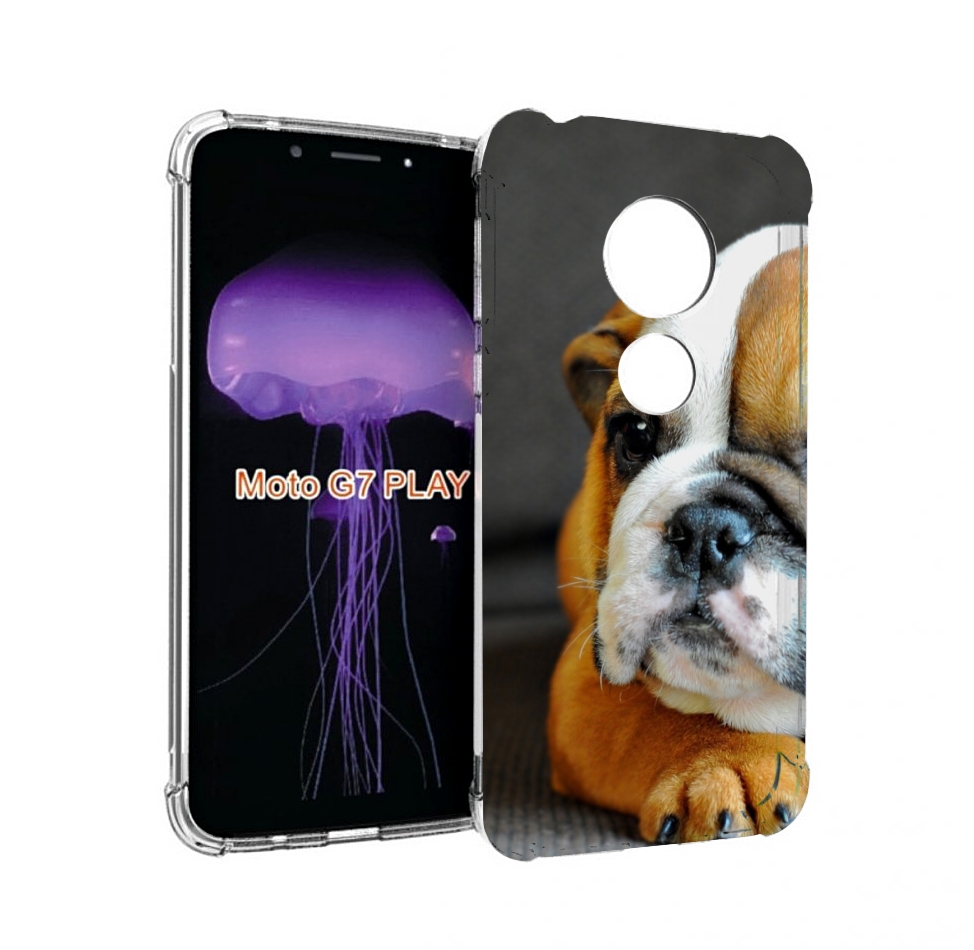 

Чехол MyPads англиискии бульдор для Motorola Moto G7 Play, Прозрачный, Tocco