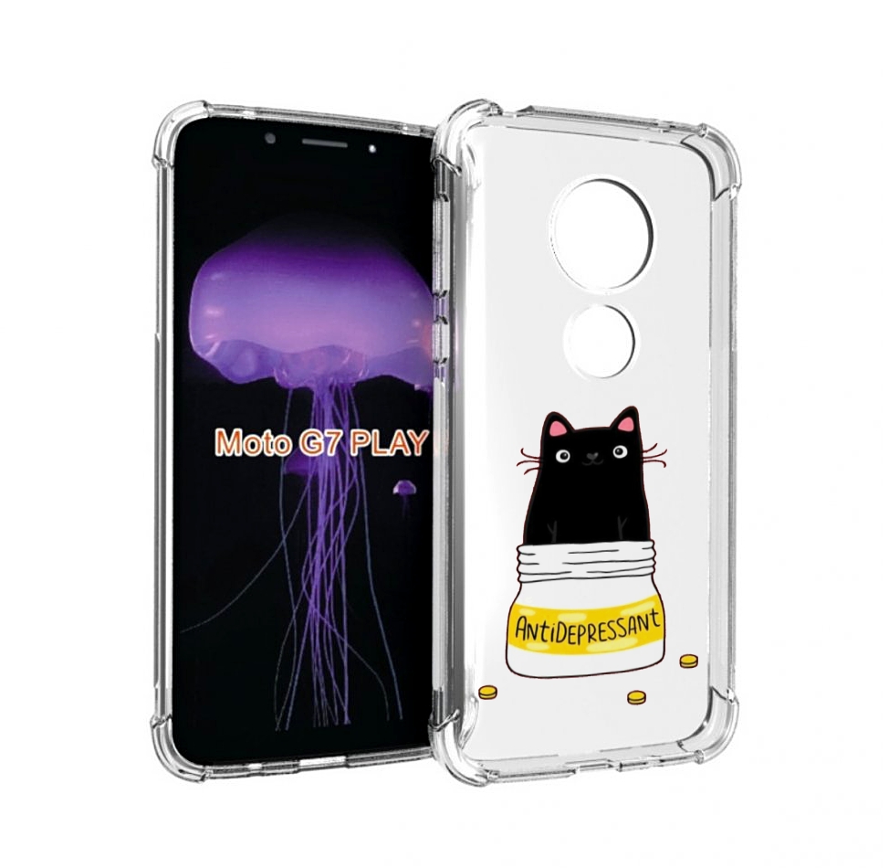 

Чехол MyPads антидепрессант для Motorola Moto G7 Play, Прозрачный, Tocco