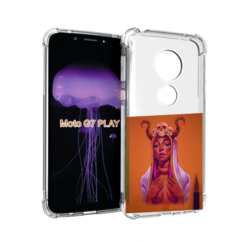 

Чехол MyPads античная-девушка для Motorola Moto G7 Play, Прозрачный, Tocco