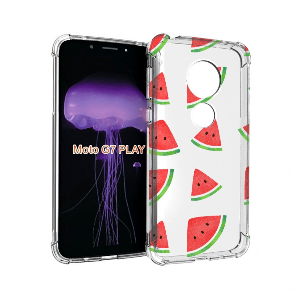 

Чехол MyPads арбузики для Motorola Moto G7 Play, Прозрачный, Tocco