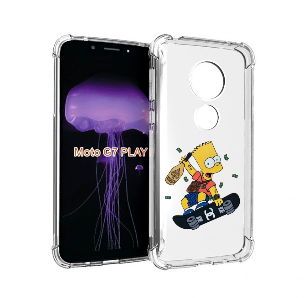 

Чехол MyPads барт-скейтер детский для Motorola Moto G7 Play, Прозрачный, Tocco