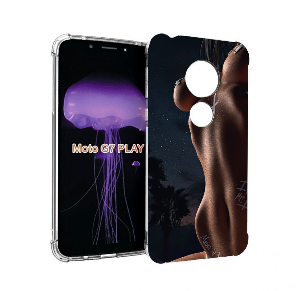 

Чехол MyPads белые-татуировки-на-теле для Motorola Moto G7 Play, Прозрачный, Tocco