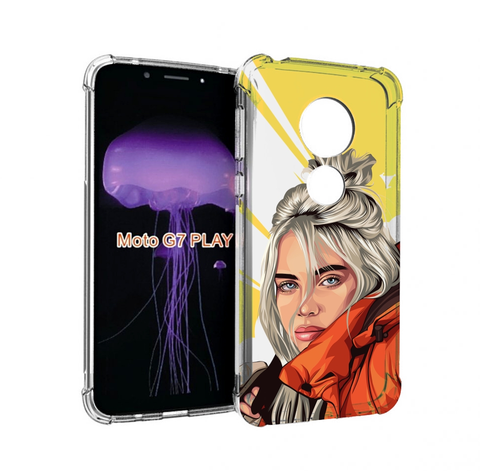 

Чехол MyPads билли-айлиш-в-куртке для Motorola Moto G7 Play, Прозрачный, Tocco