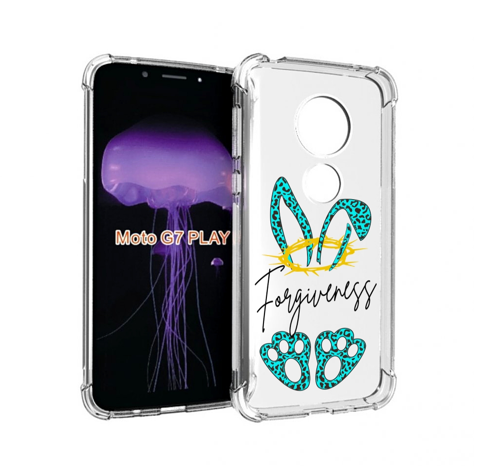 

Чехол MyPads бирюзовое лапки и ушки женский для Motorola Moto G7 Play, Прозрачный, Tocco