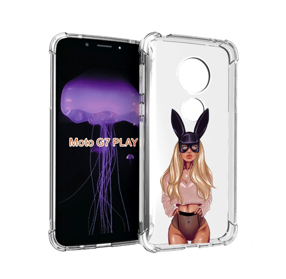 Чехол MyPads блондинка-с-ушками женский для Motorola Moto G7 Play