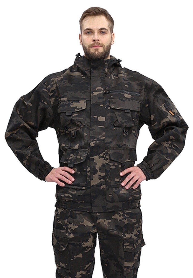 

Костюм Ursus БАРС куртка-брюки кмф Мультикам сити 60-62 182-188, Черный, БАРС