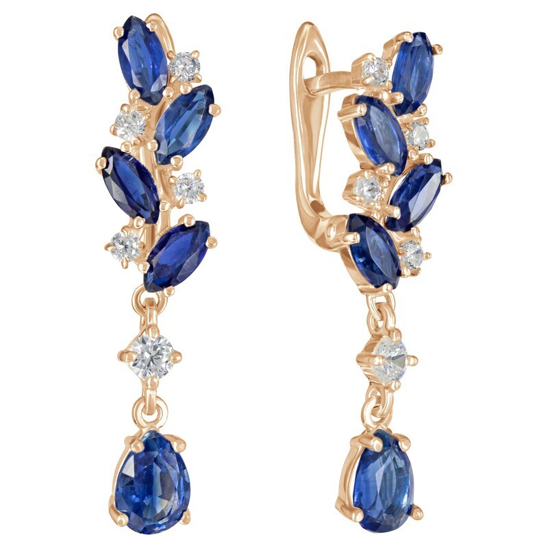 

Серьги из серебра с кианитом LAZURIT-ONLINE 8424PG, 8424PG