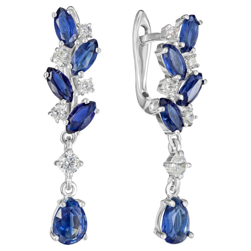 

Серьги из серебра с кианитом LAZURIT-ONLINE 8424WR, 8424WR