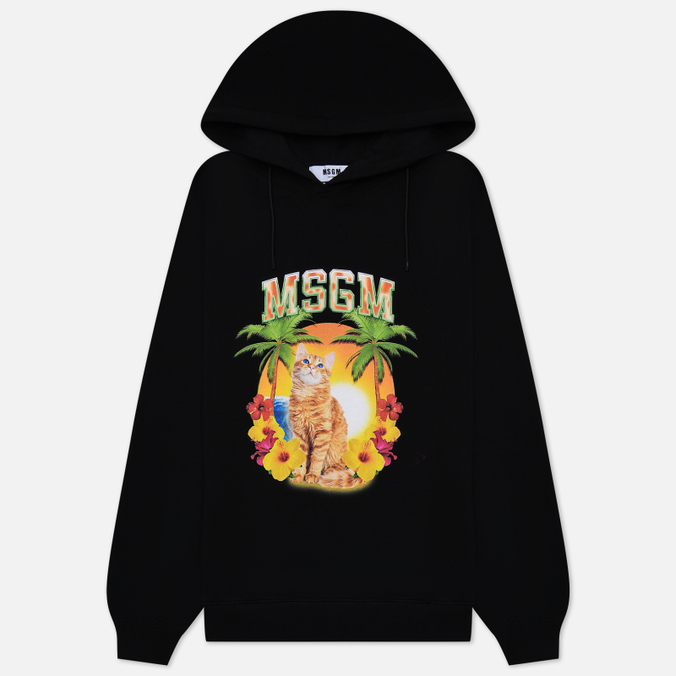 

Женская толстовка MSGM Beach Cat Hoodie чёрный, Размер S, Черный, Beach Cat Hoodie