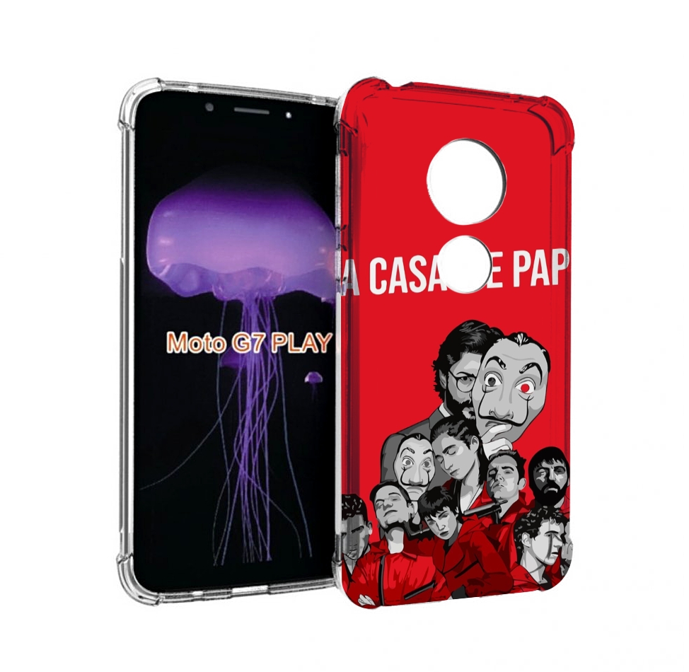 

Чехол MyPads бумажный-дом-команда для Motorola Moto G7 Play, Прозрачный, Tocco