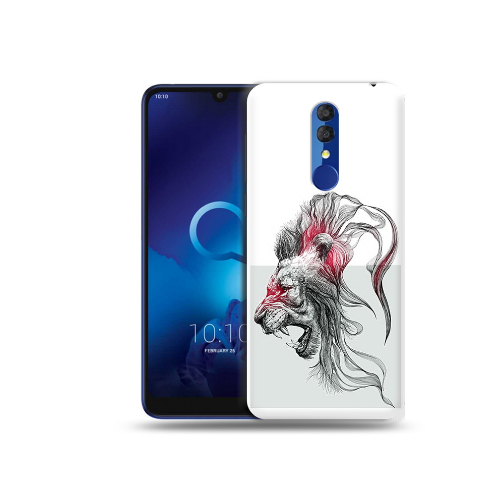 

Чехол MyPads Tocco для Alcatel 3L 5039D (2019) разъяренный лев (PT227139.667.576), Прозрачный, Tocco