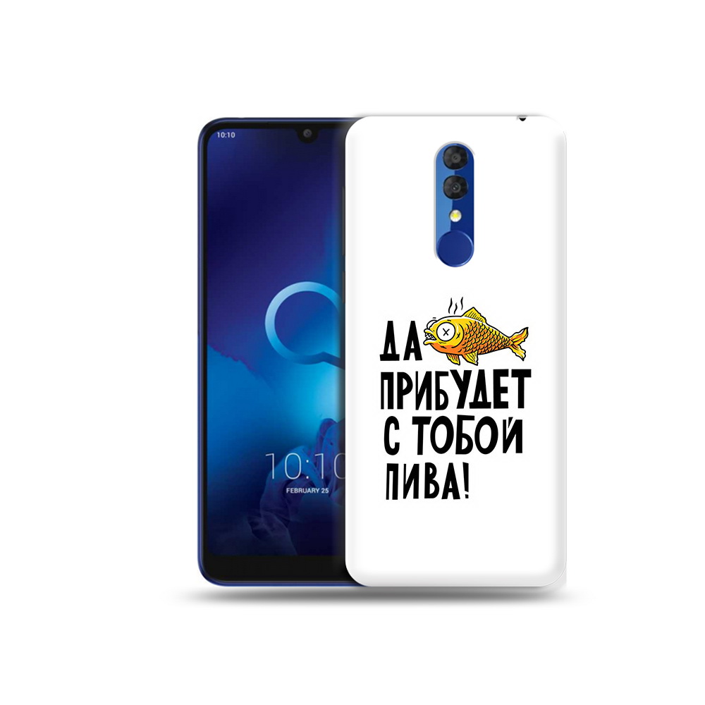 

Чехол MyPads Tocco для Alcatel 3L 5039D (2019) ДА прибудет с тобой пива (PT227139.667.58), Прозрачный, Tocco