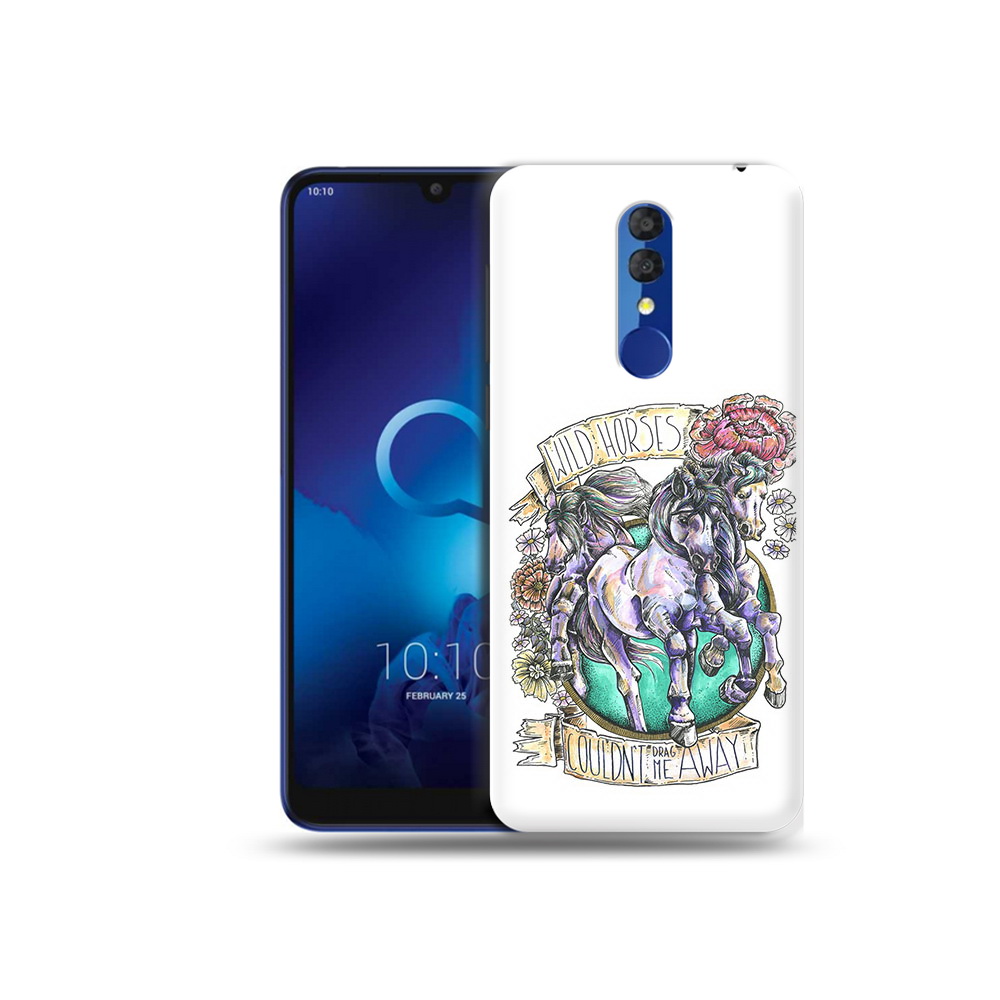 

Чехол MyPads Tocco для Alcatel 3L 5039D (2019) рисунок коней в цветах (PT227139.667.582), Прозрачный, Tocco