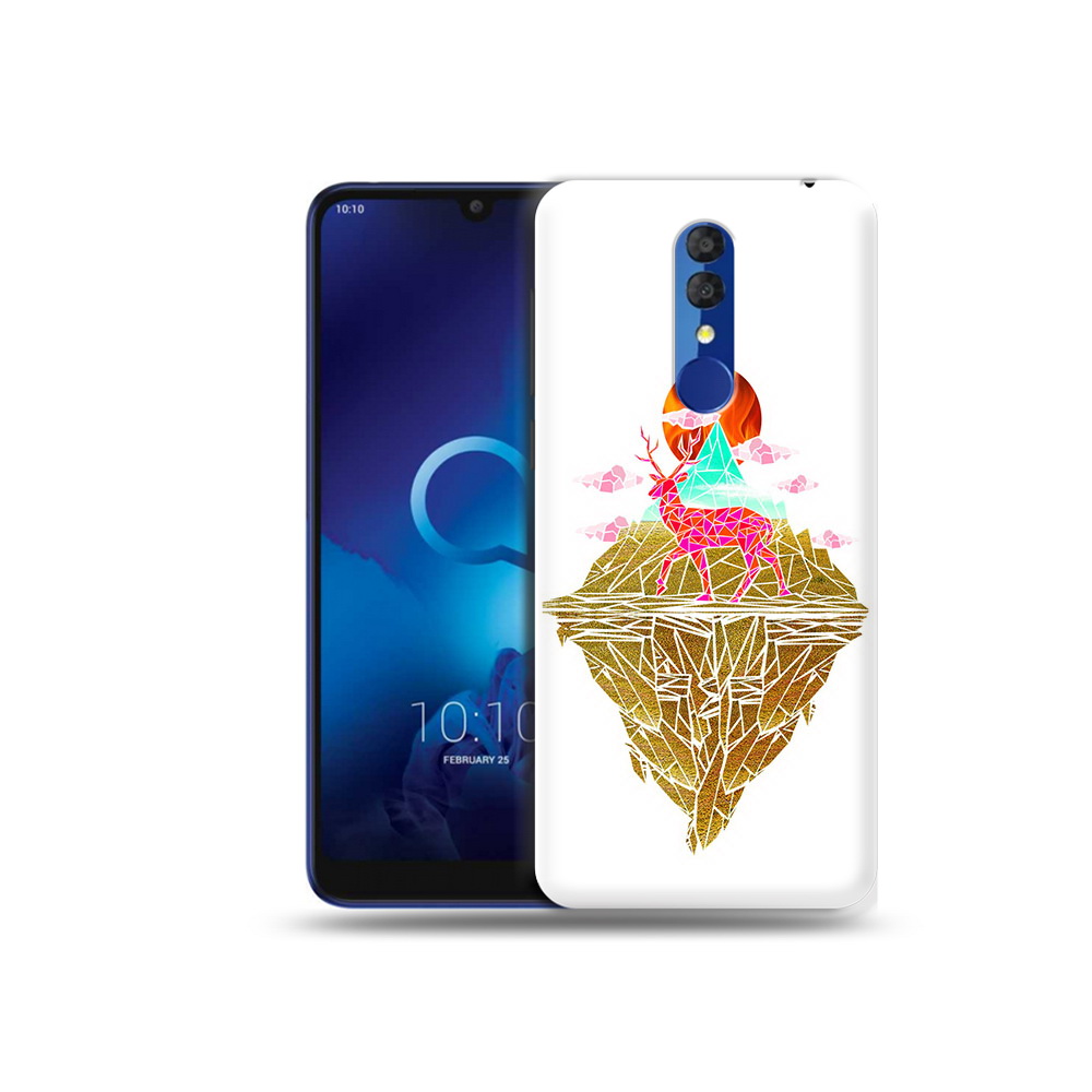 

Чехол MyPads Tocco для Alcatel 3L 5039D (2019) розовый олень абстракция (PT227139.667.586), Прозрачный, Tocco