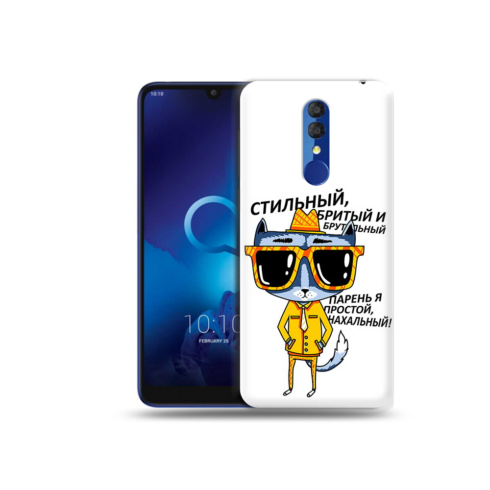 

Чехол MyPads Tocco для Alcatel 3L 5039D (2019) стильный кот (PT227139.667.625), Прозрачный, Tocco