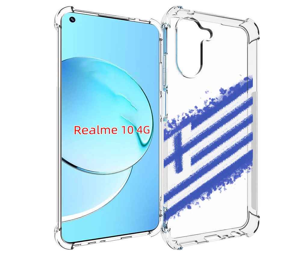 

Чехол MyPads флаг Греции для Realme 10, Прозрачный, Tocco