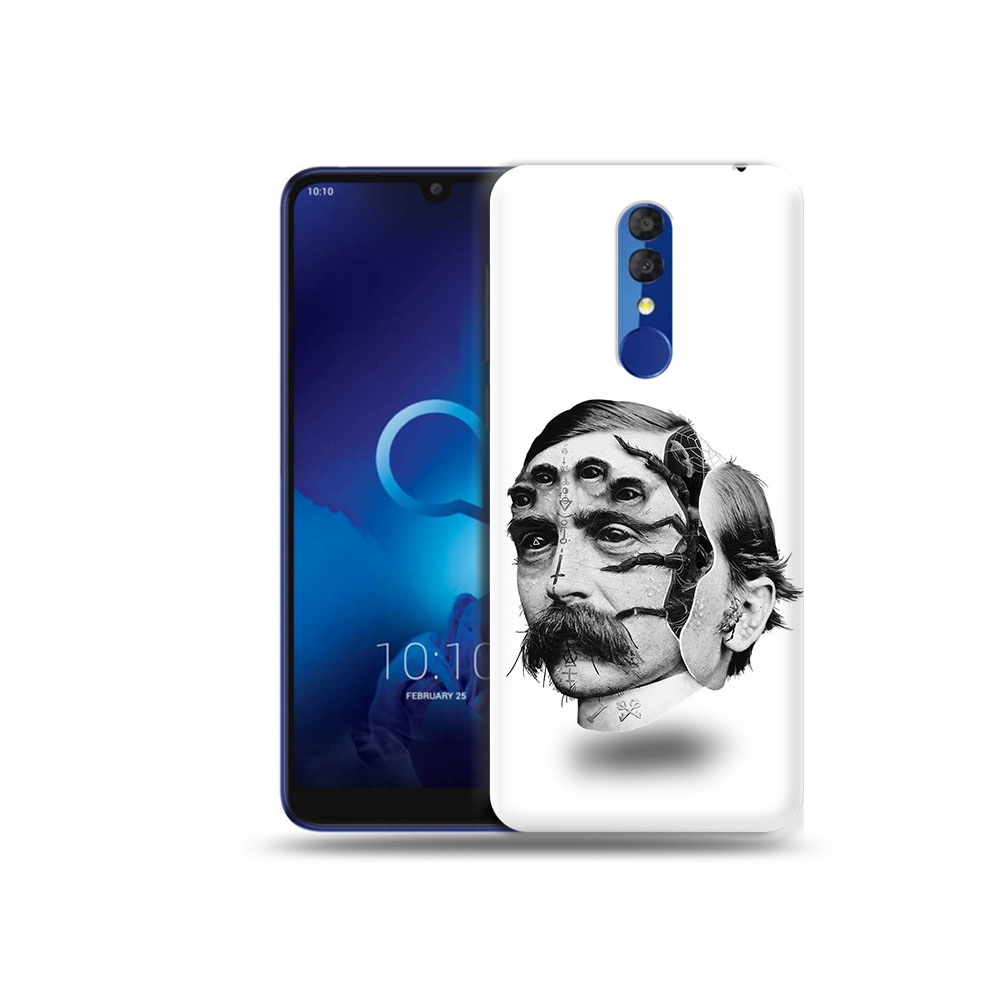 

Чехол MyPads Tocco для Alcatel 3L 5039D (2019) страшное лицо мужчины (PT227139.667.629), Прозрачный, Tocco