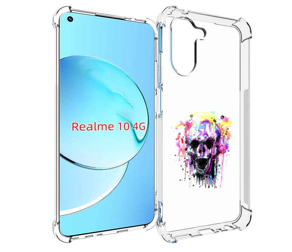 

Чехол MyPads граффити череп для Realme 10, Прозрачный, Tocco