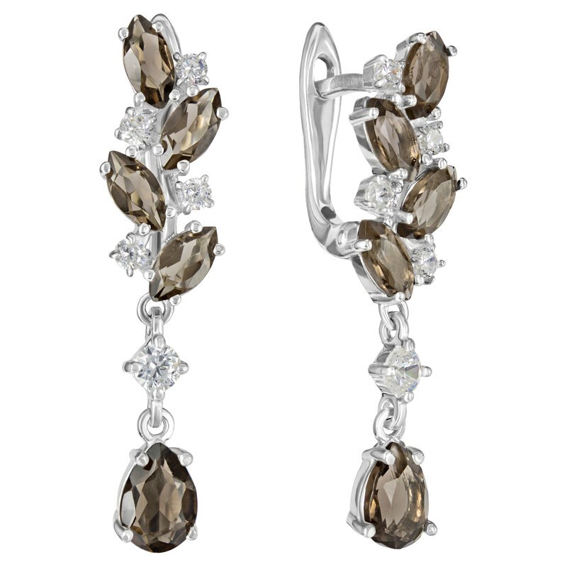 

Серьги из серебра с раухтопазом LAZURIT-ONLINE 8425AG, 8425AG