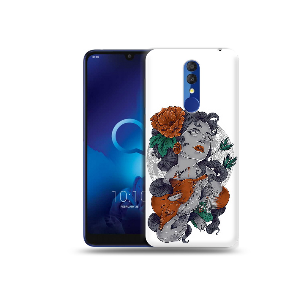 

Чехол MyPads Tocco для Alcatel 3L 5039D (2019) темная девушка с лисой (PT227139.667.639), Прозрачный, Tocco