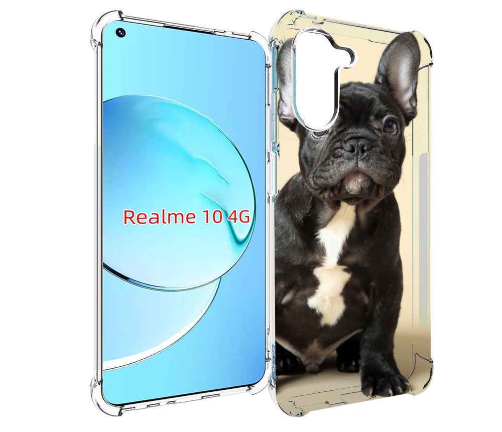 

Чехол MyPads французскии бульдог для Realme 10, Прозрачный, Tocco