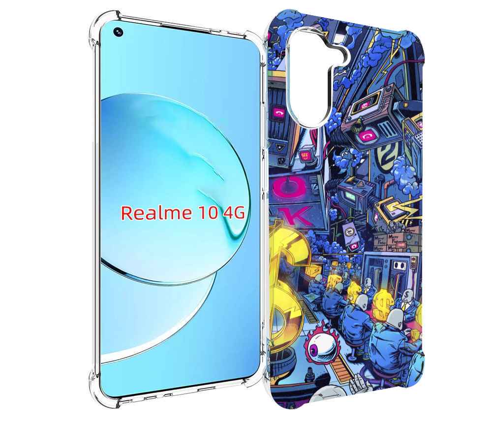 

Чехол MyPads футуристичная картинка для Realme 10, Прозрачный, Tocco