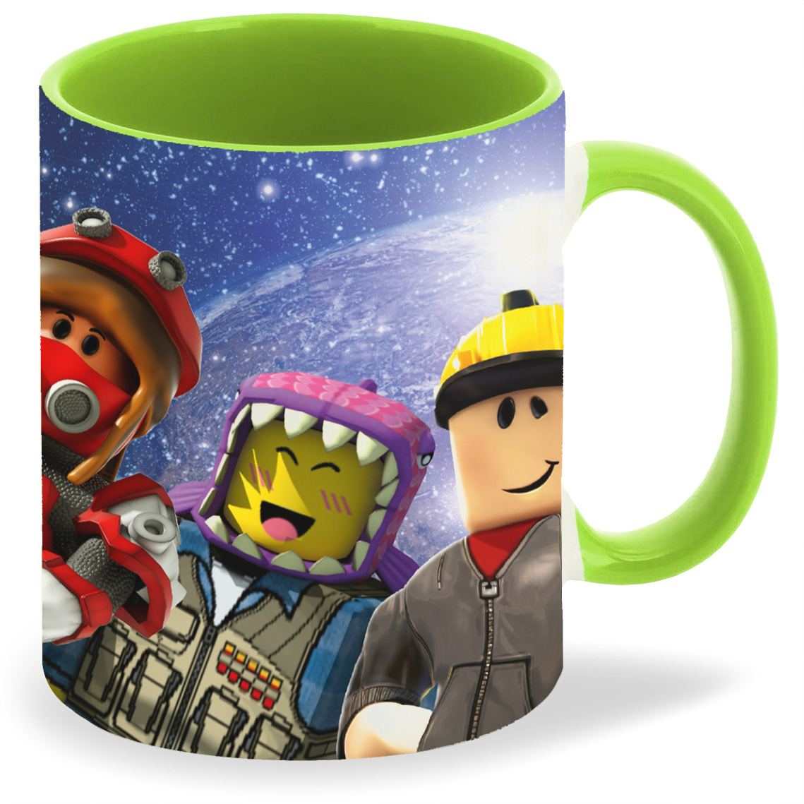 

Кружка салатовая CoolPodarok Игра. Roblox Планета Земля