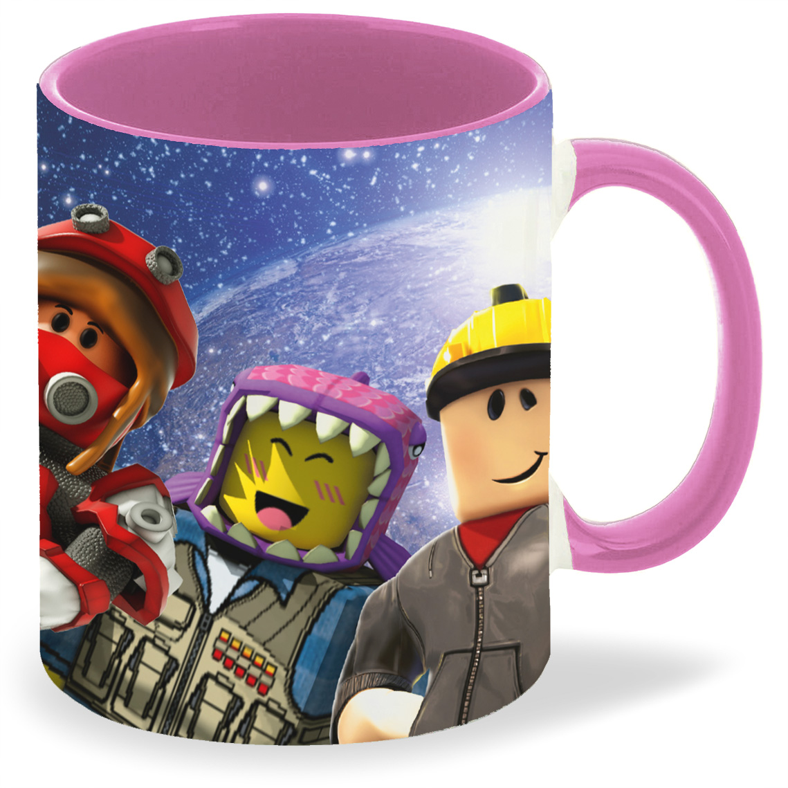 

Кружка розовая CoolPodarok Игра. Roblox Планета Земля