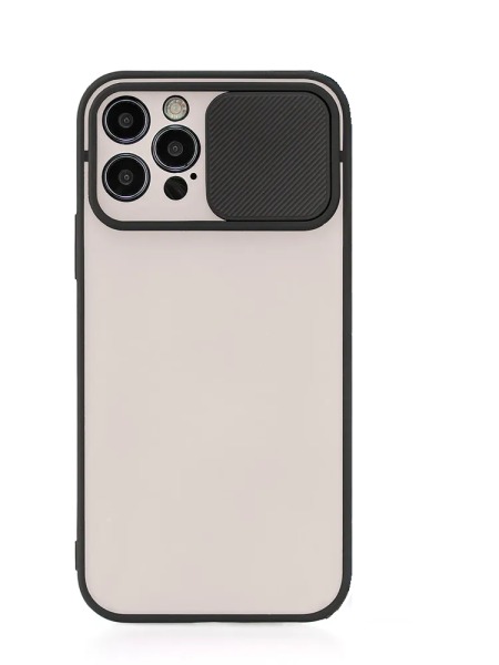 

Накладка силикон для iPhone 12 Pro Max со шторкой для камеры чёрная, Черный, Накладка силикон для iPhone 12 Pro Max со шторкой для камеры