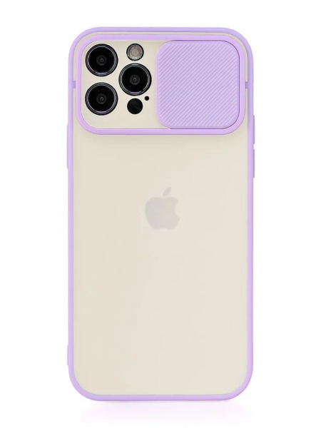 

Накладка силикон для iPhone 12 Pro Max со шторкой для камеры сиреневый, Фиолетовый, Накладка силикон для iPhone 12 Pro Max со шторкой для камеры