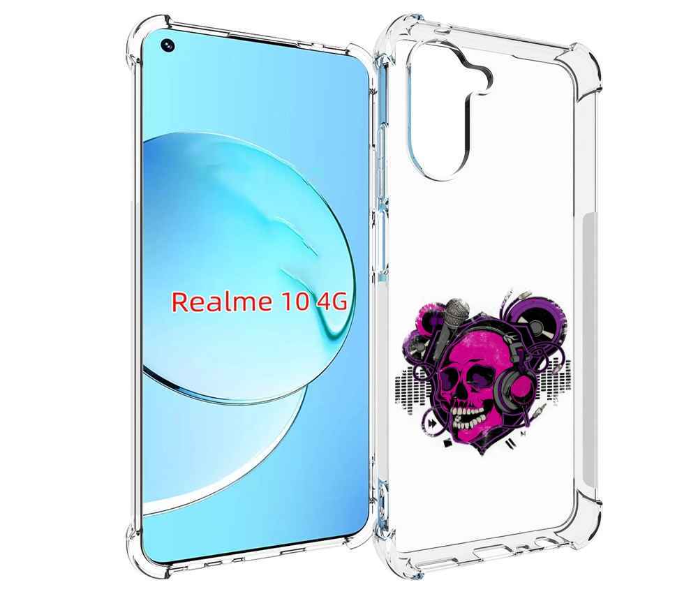 

Чехол MyPads череп 1 для Realme 10, Прозрачный, Tocco