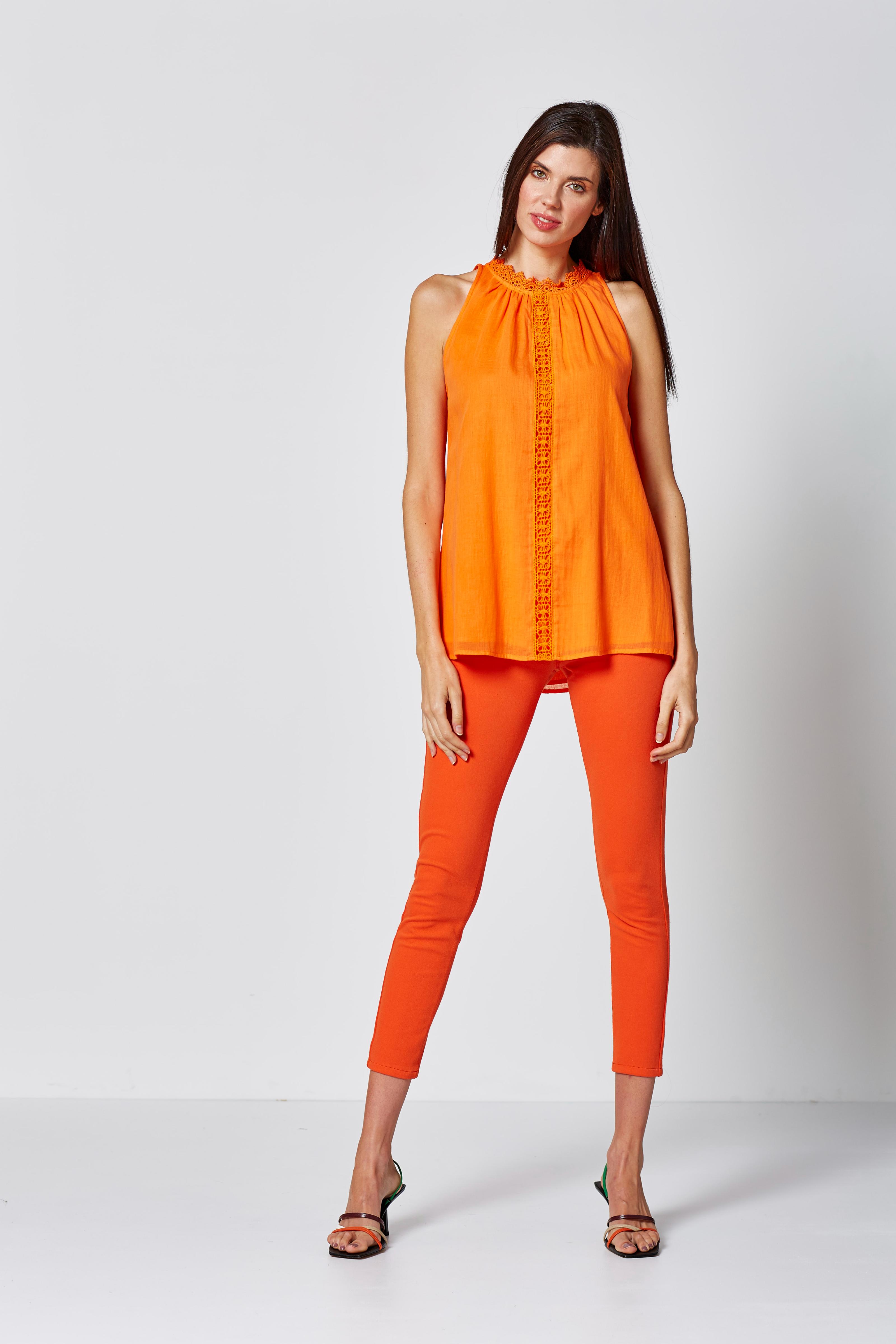 

Блуза женская Van-Dos 26241409 оранжевая 48 RU, Оранжевый, 26241409