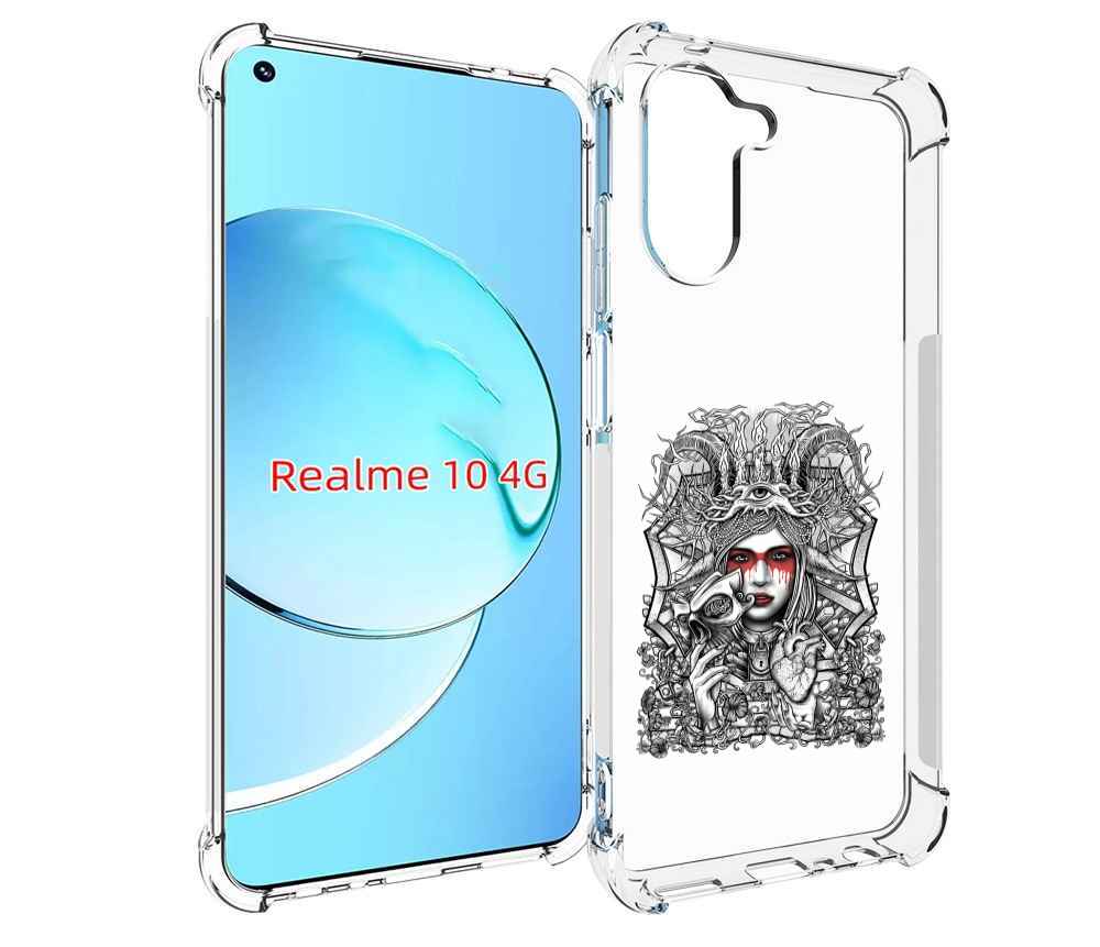 

Чехол MyPads грусная девушка для Realme 10, Прозрачный, Tocco
