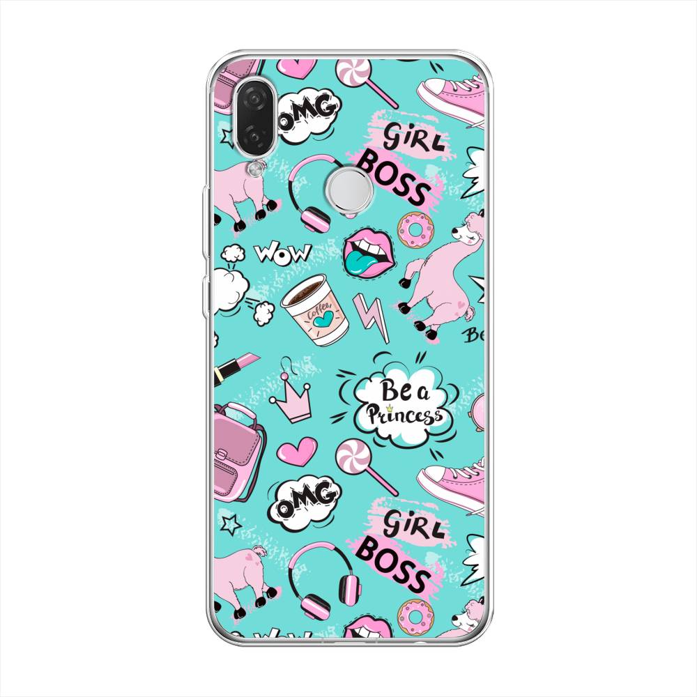 

Чехол Awog на Huawei Nova 3i "Стильная лама", Голубой;белый;розовый, 68350-1