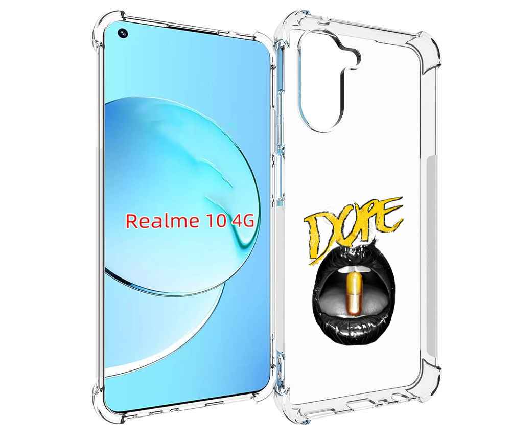 

Чехол MyPads губы для Realme 10, Прозрачный, Tocco