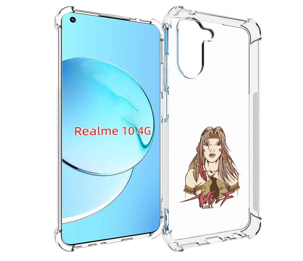 

Чехол MyPads девушка волк для Realme 10, Прозрачный, Tocco
