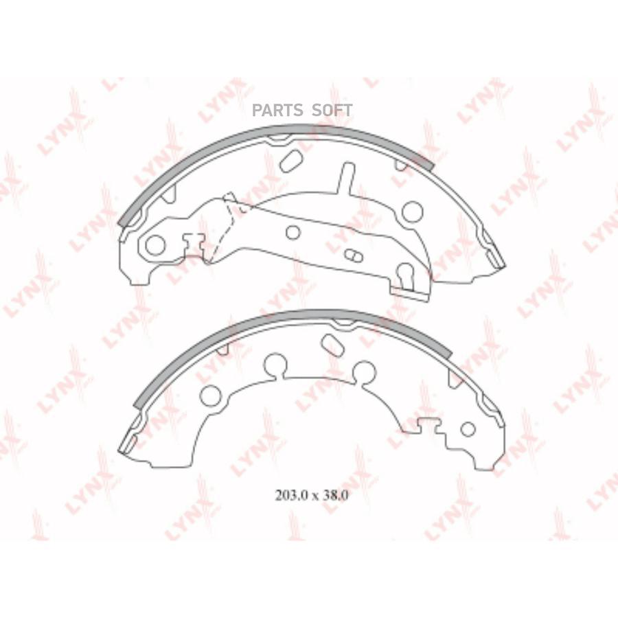 

Тормозные колодки LYNXauto барабанные задние BS3001