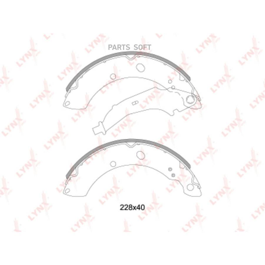 

Тормозные колодки LYNXauto барабанные задние BS8002