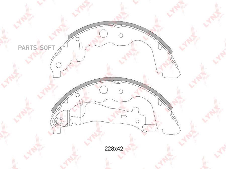 

Тормозные колодки LYNXauto барабанные задние BS6304