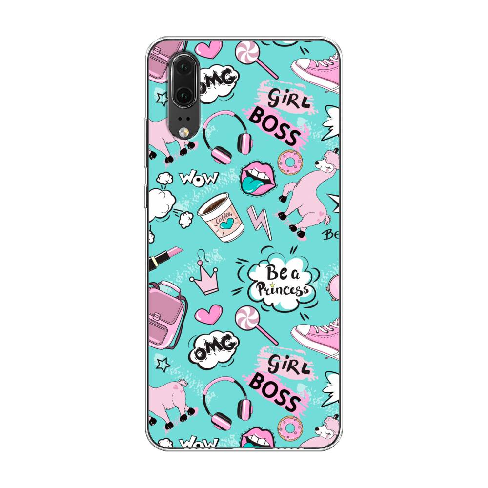 

Чехол Awog на Huawei P20 "Стильная лама", Голубой;белый;розовый, 64350-1