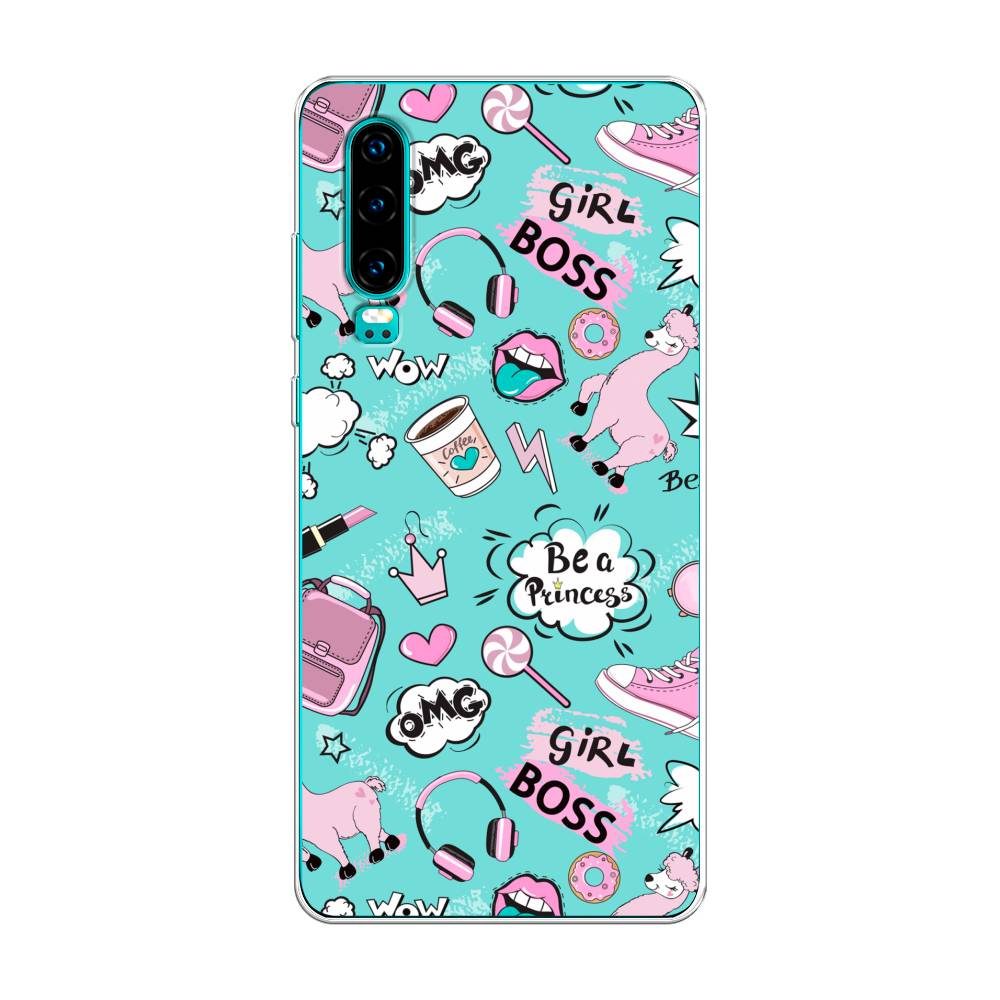 

Чехол Awog на Huawei P30 "Стильная лама", Голубой;белый;розовый, 68550-1