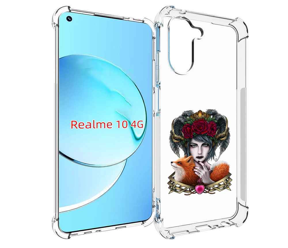 

Чехол MyPads девушка с лисой для Realme 10, Прозрачный, Tocco