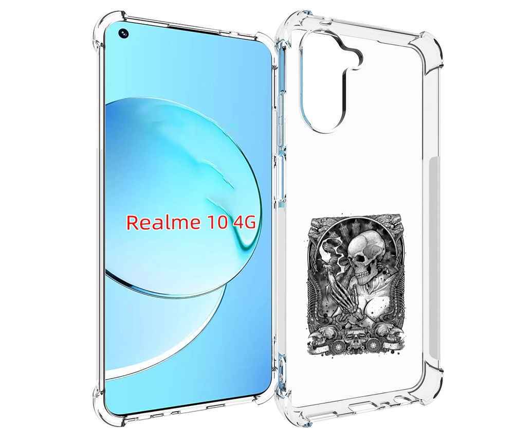 

Чехол MyPads девушка скелет для Realme 10, Прозрачный, Tocco