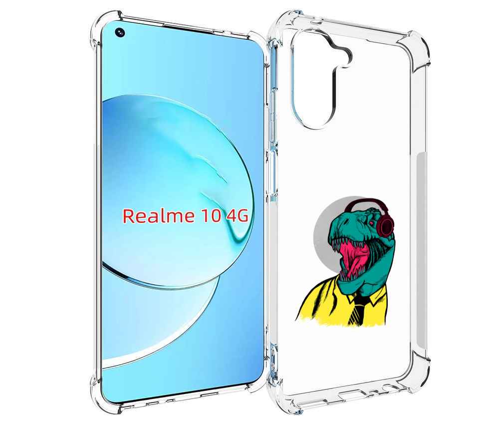 

Чехол MyPads дино для Realme 10, Прозрачный, Tocco