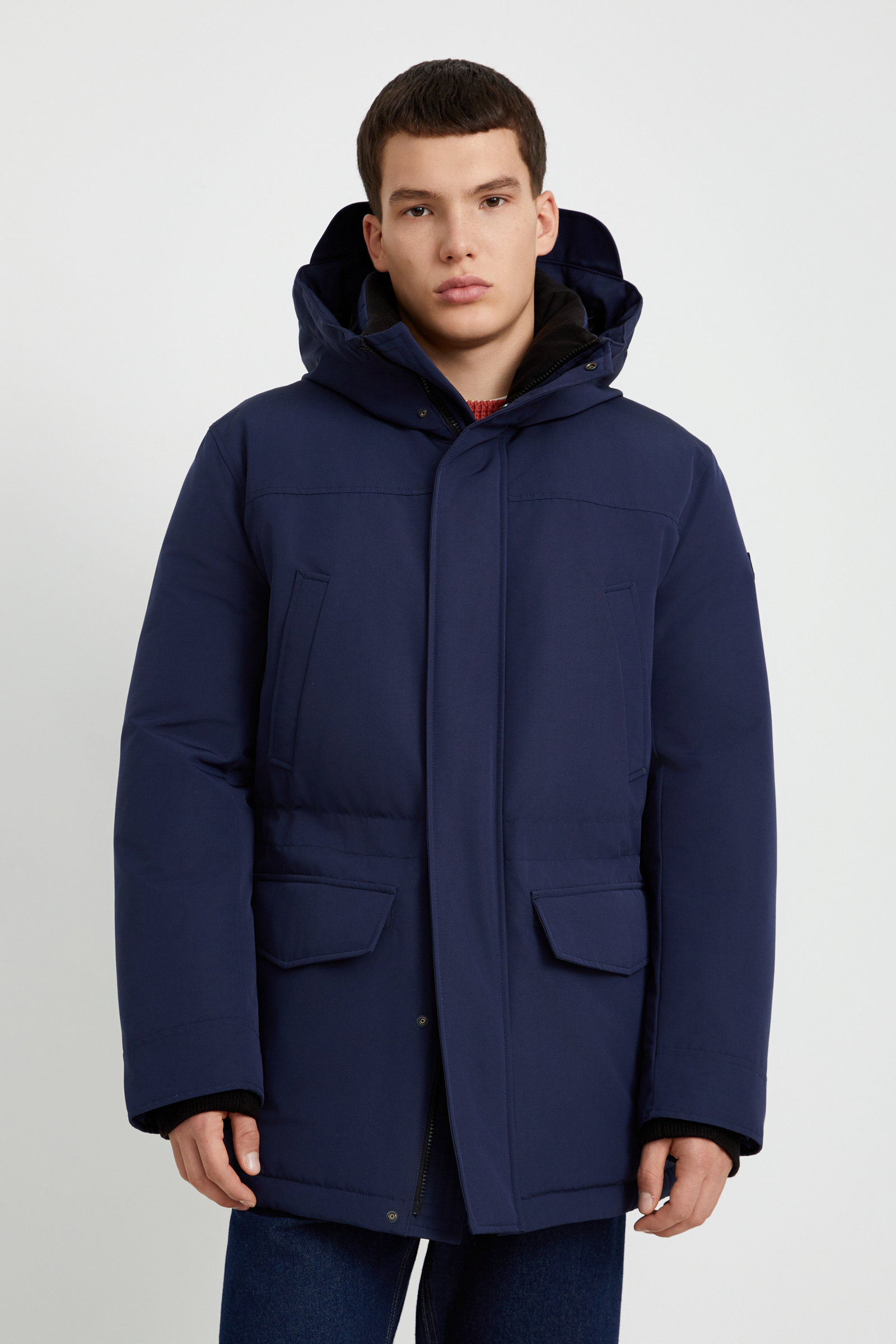 

Пуховик мужской Finn Flare FWE21046 синий S, FWE21046