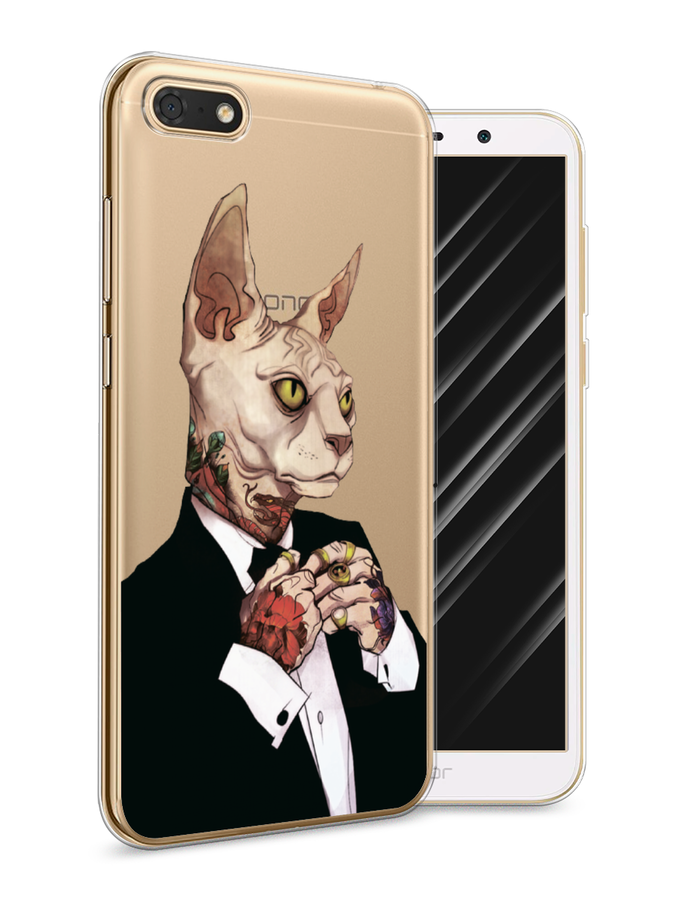 

Чехол Awog на Honor 7A "Татуированный сфинкс", Бежевый;черный;красный, 65250-7