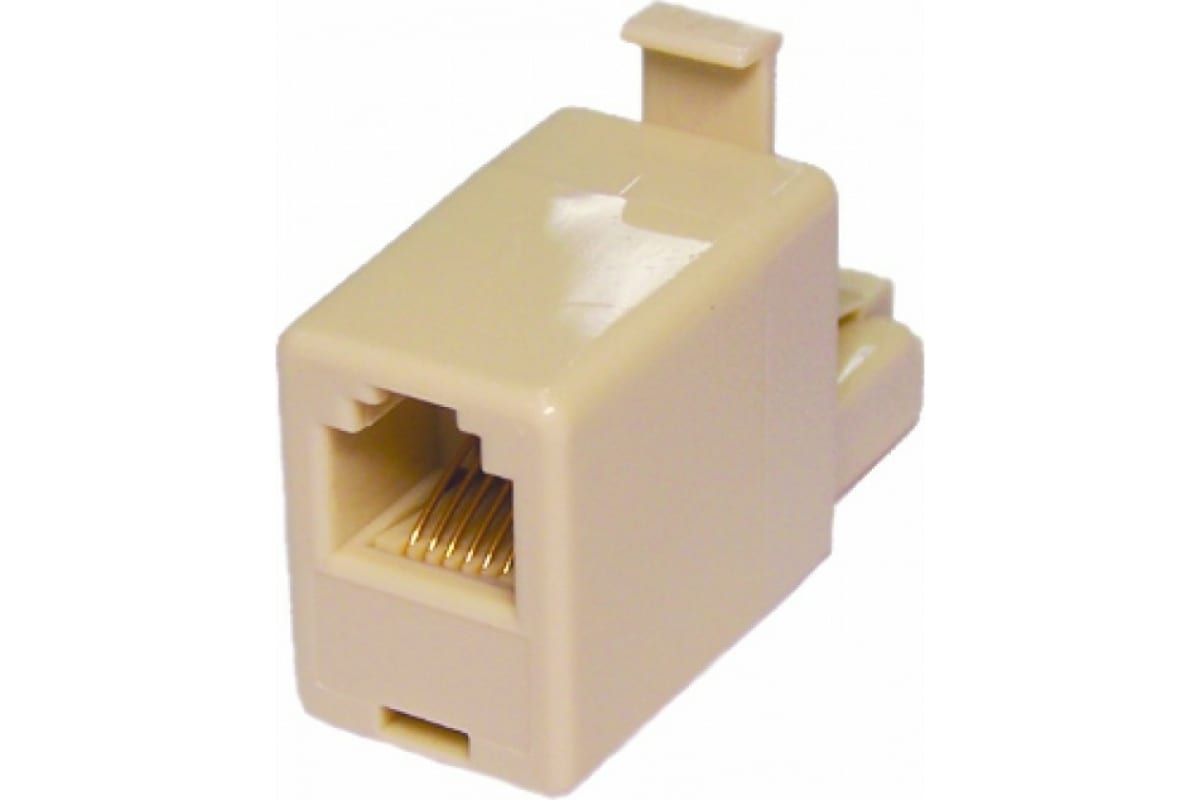 

Переходник с порта RJ-45 на порт RJ-12, 10 см, Бежевый